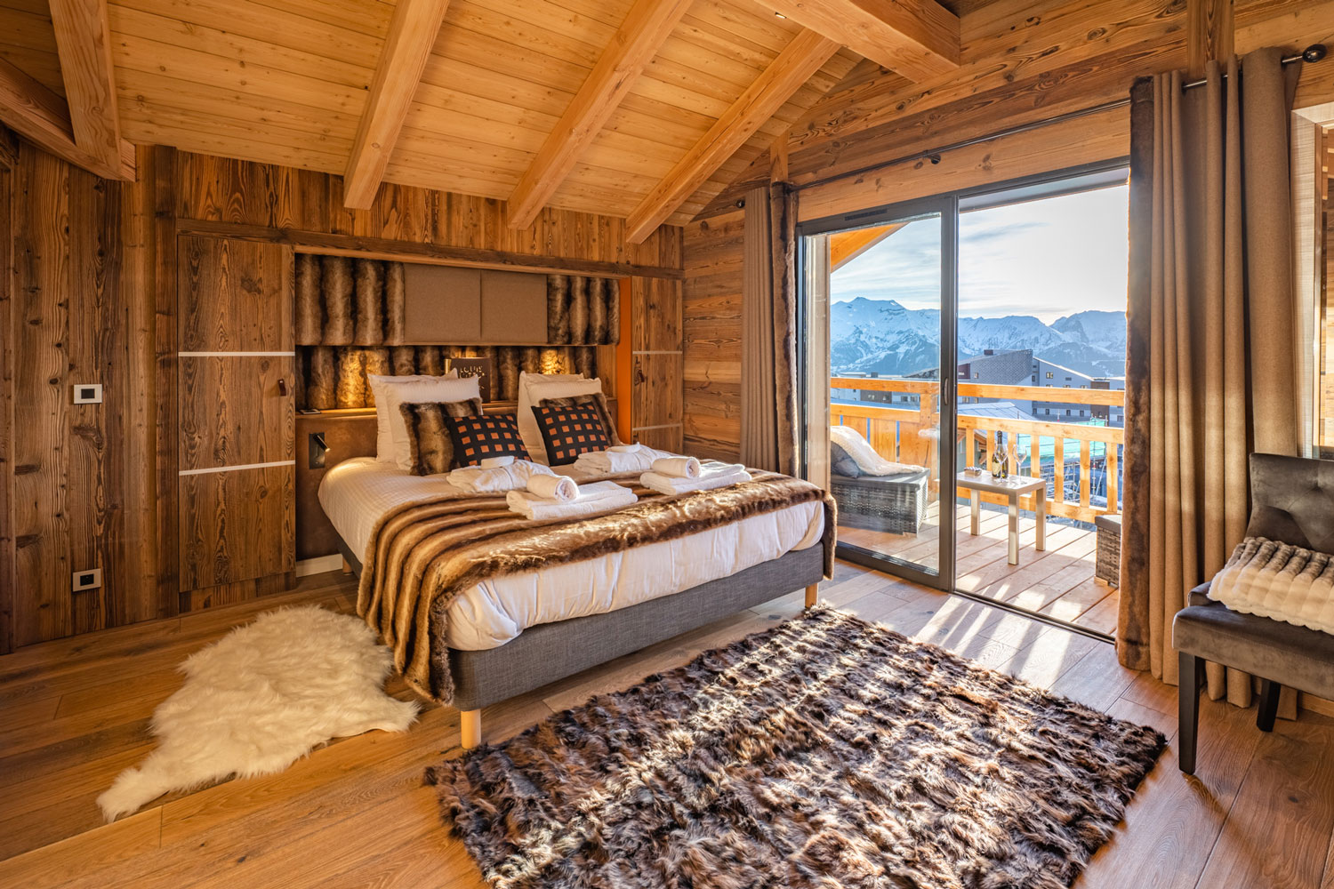 Location chalet luxe Alpe d'huez chambre suite
